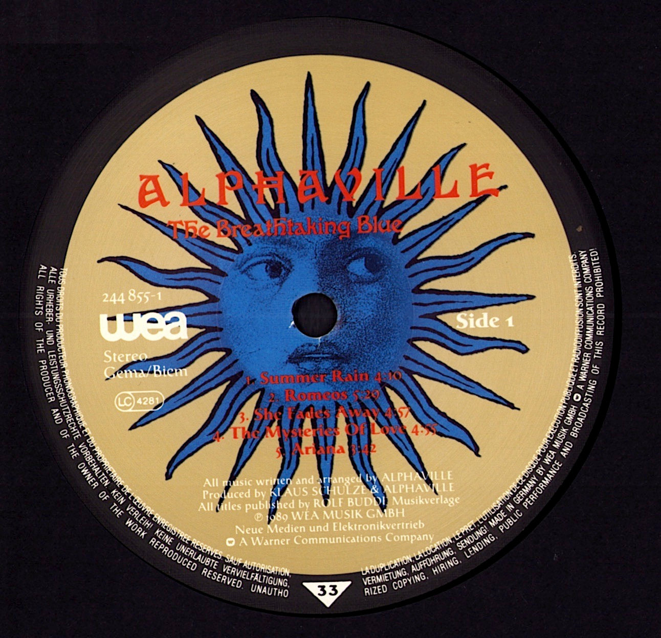 Alphaville - The Breathtaking Blue Vinyl LP | EU Original | 1989