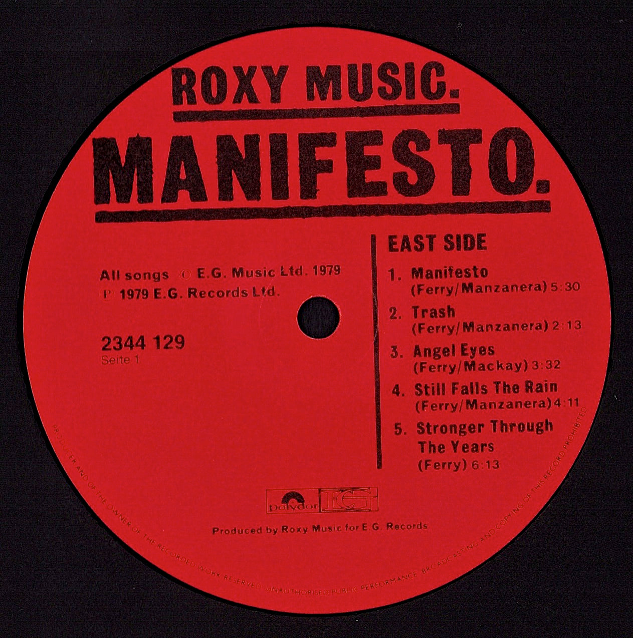 Roxy Music - Manifesto Vinyl LP DE Kopie