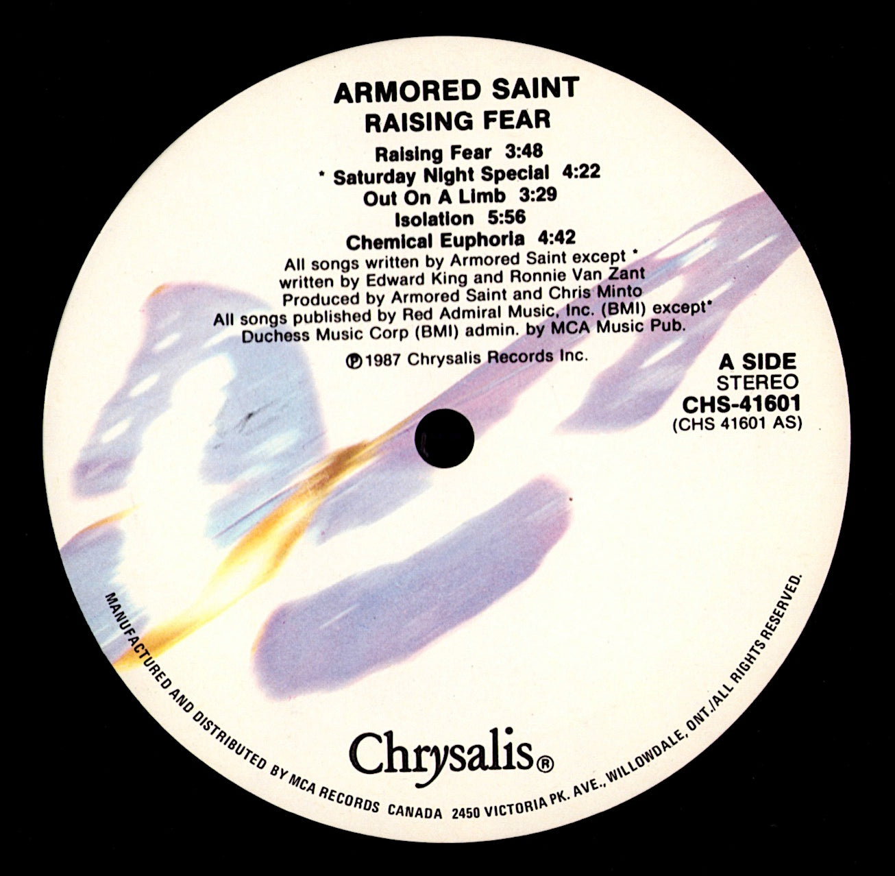 Armored Saint - Raising Fear Vinyl LP | CA Original | 1987