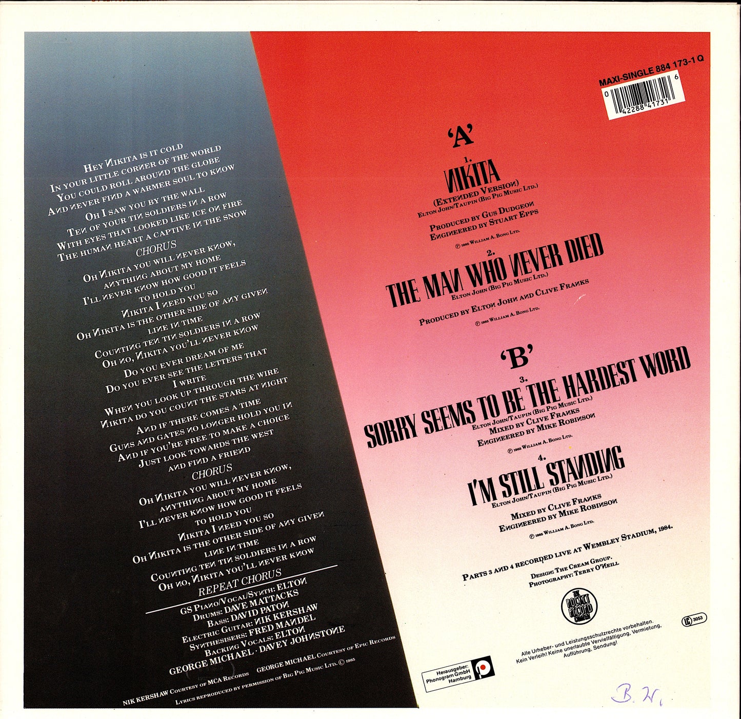 Black - Wonderful Life Vinyl 12" Maxi-Single Kopie Kopie