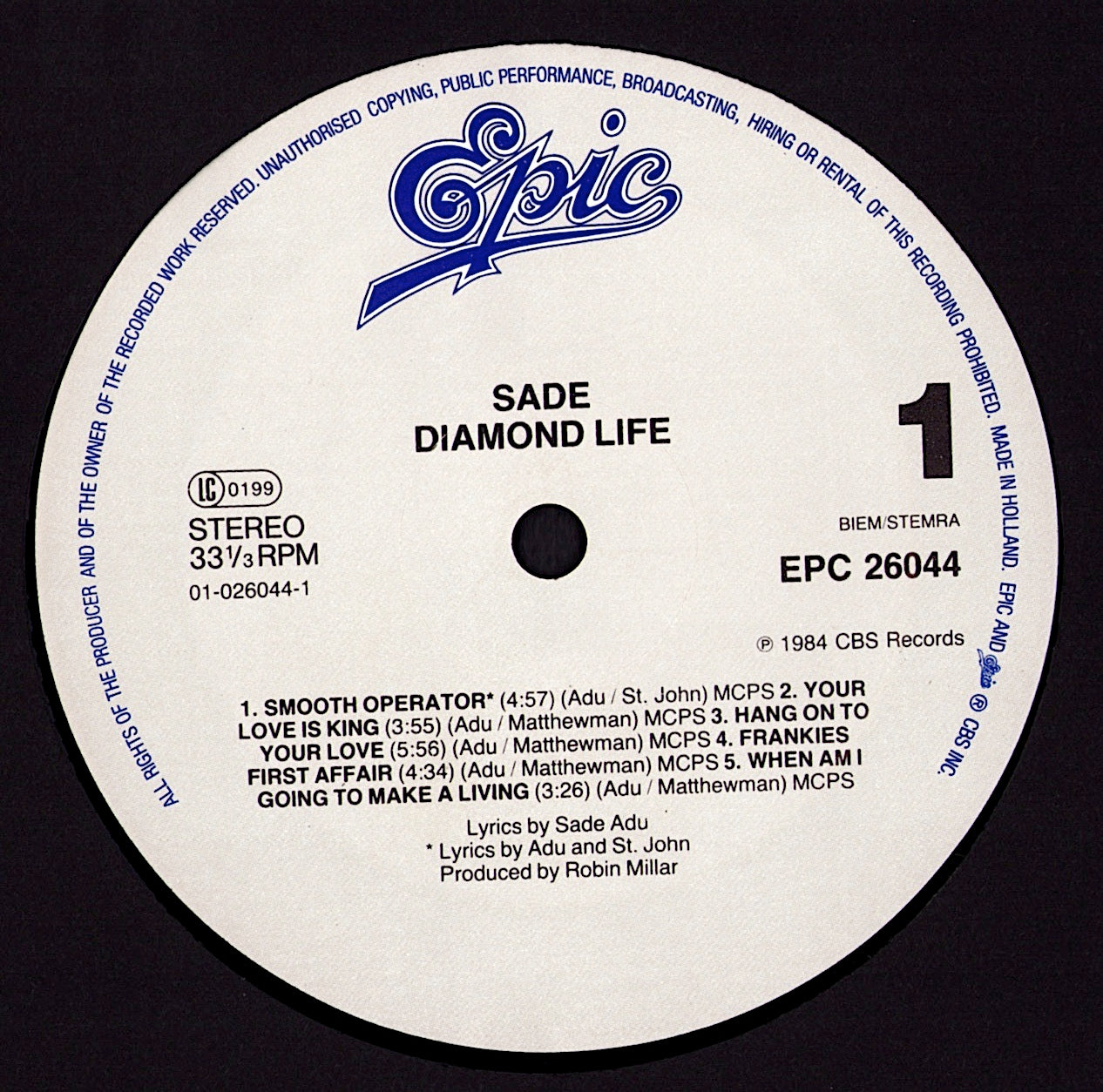 Sade - Diamond Life Vinyl LP Kopie