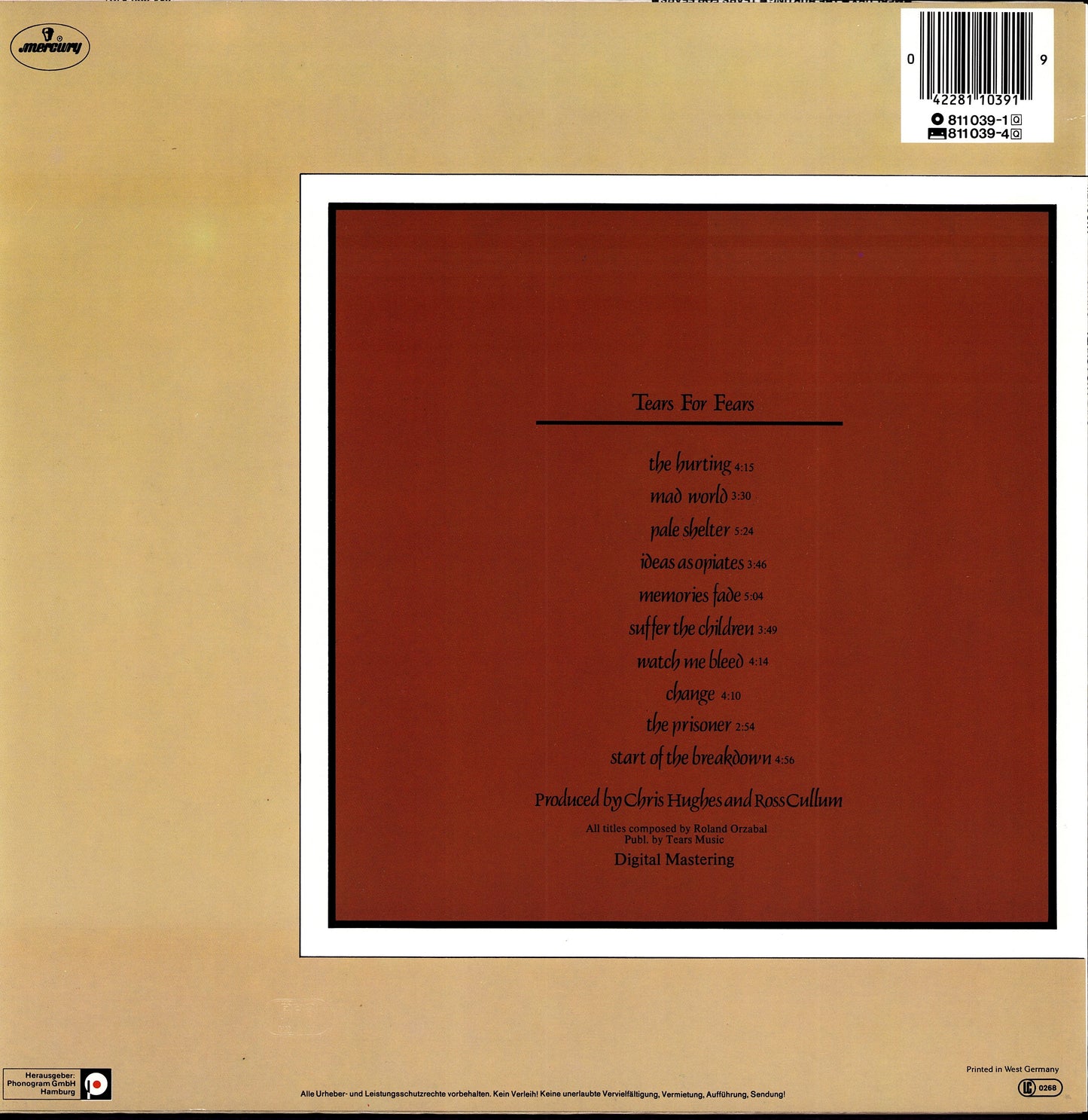 Tears For Fears - The Hurting (Vinyl LP | DE Original | 1983)