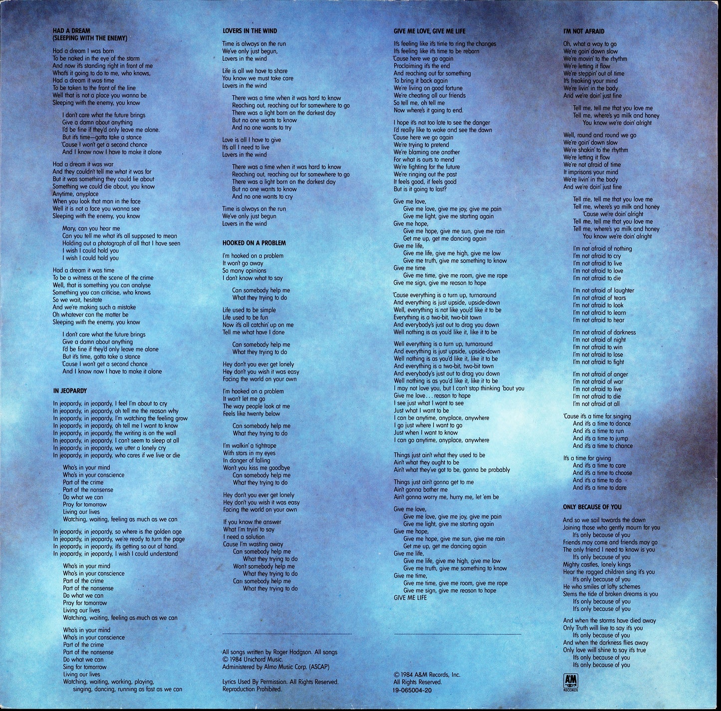 Roger Hodgson – In The Eye Of The Storm Vinyl LP