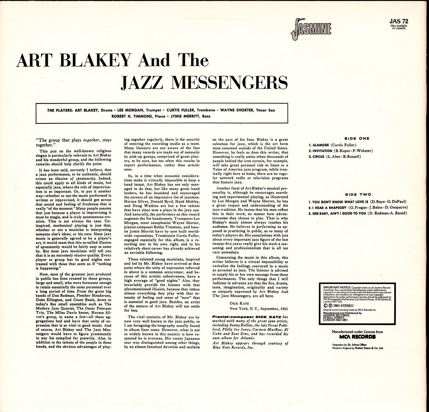 Art Blakey – Jazz Messengers (Vinyl LP)