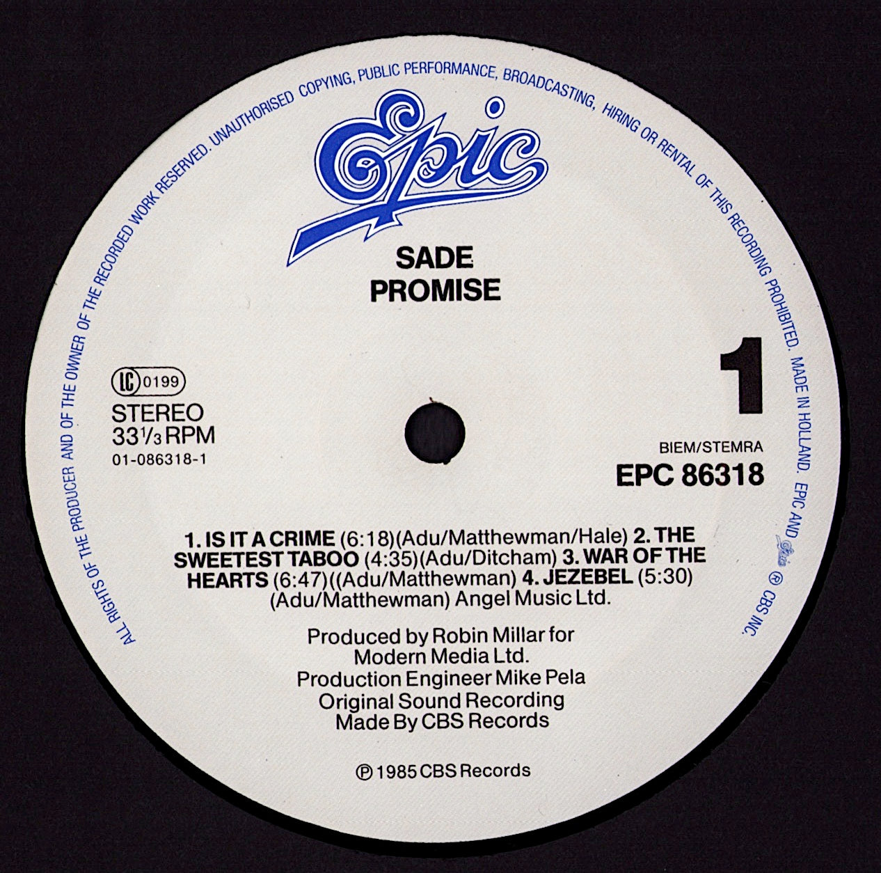 Sade - Promise Vinyl LP Kopie
