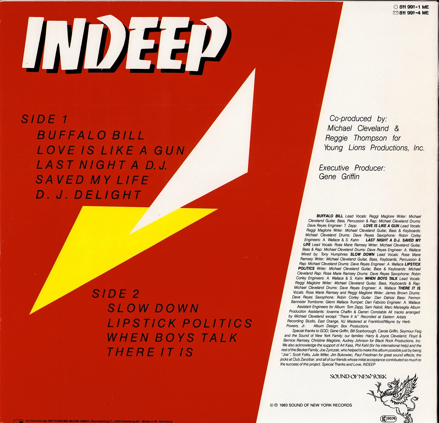 Indeep ‎– Last Night A DJ Saved My Life! Vinyl LP