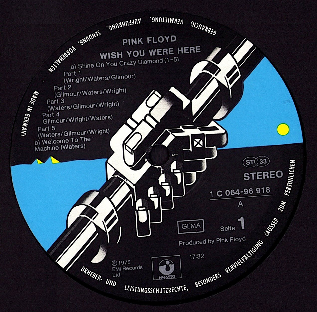 Pink Floyd - Wish You Were Here Vinyl LP Kopie