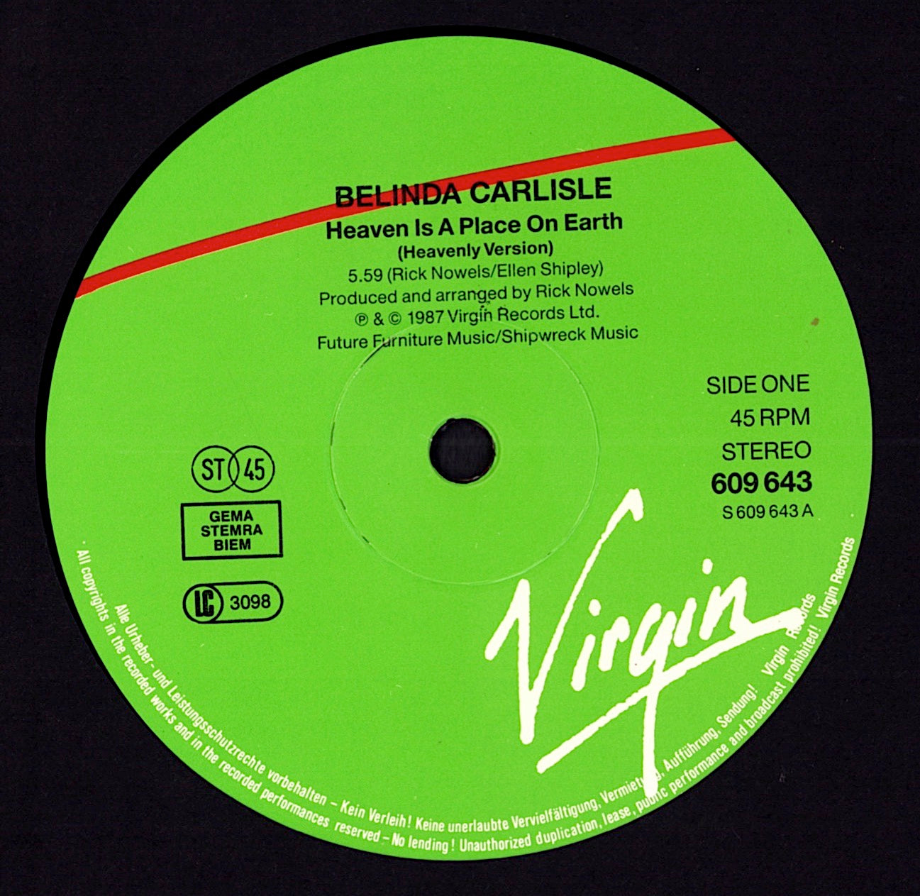 Belinda Carlisle – Circle In The Sand Beach Party Mix Vinyl 12" Maxi-Single Kopie