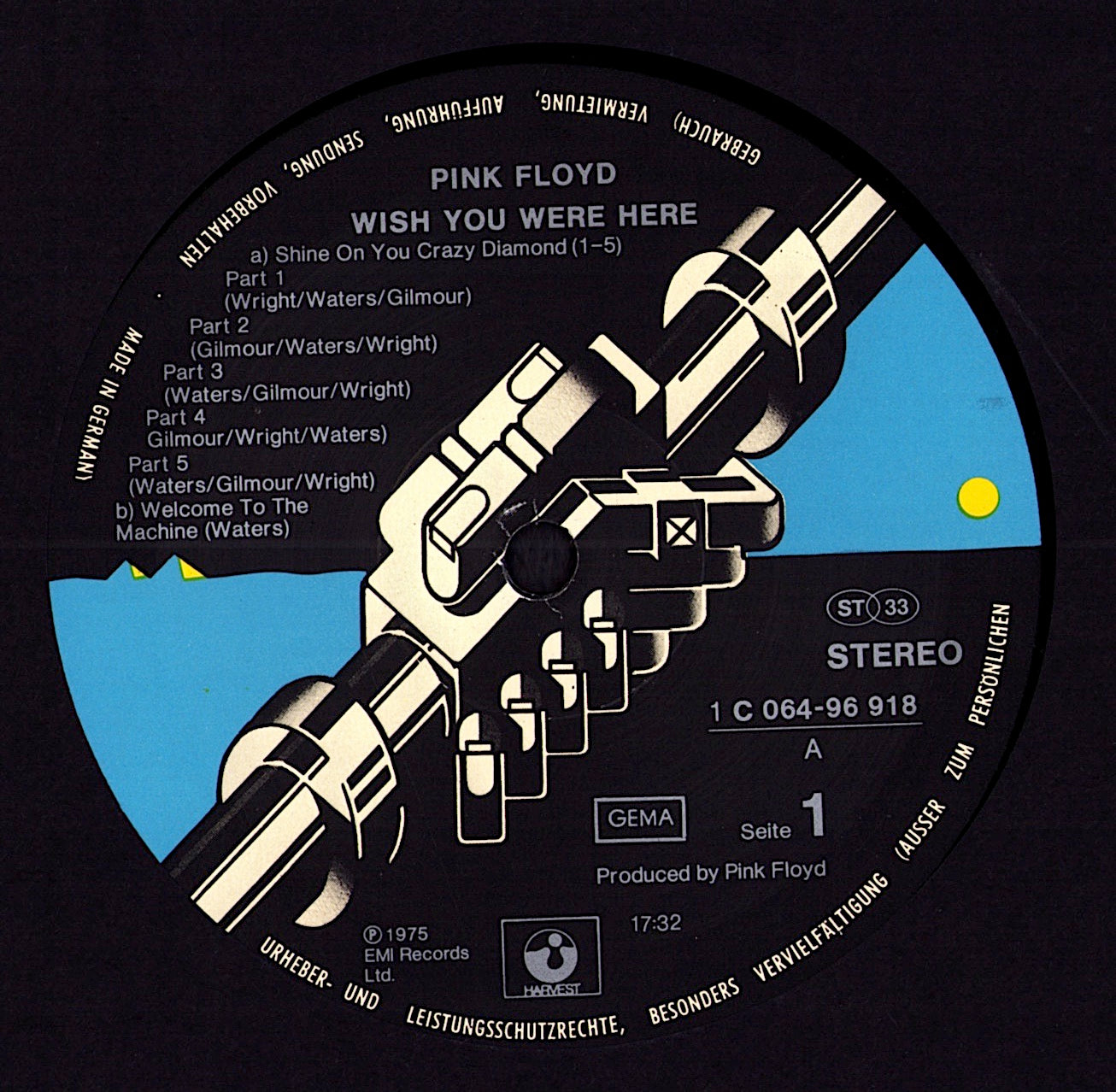 Pink Floyd - Wish You Were Here Vinyl LP Kopie