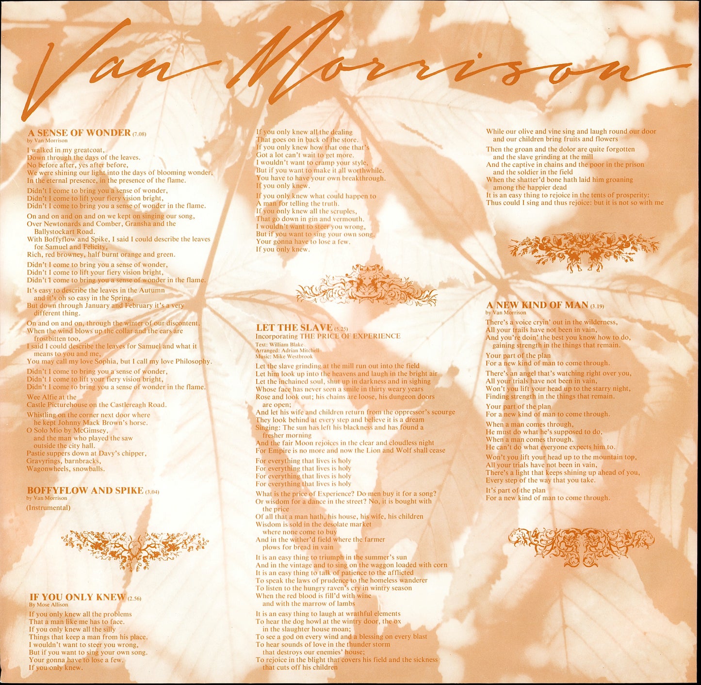 Van Morrison – A Sense Of Wonder Vinyl LP