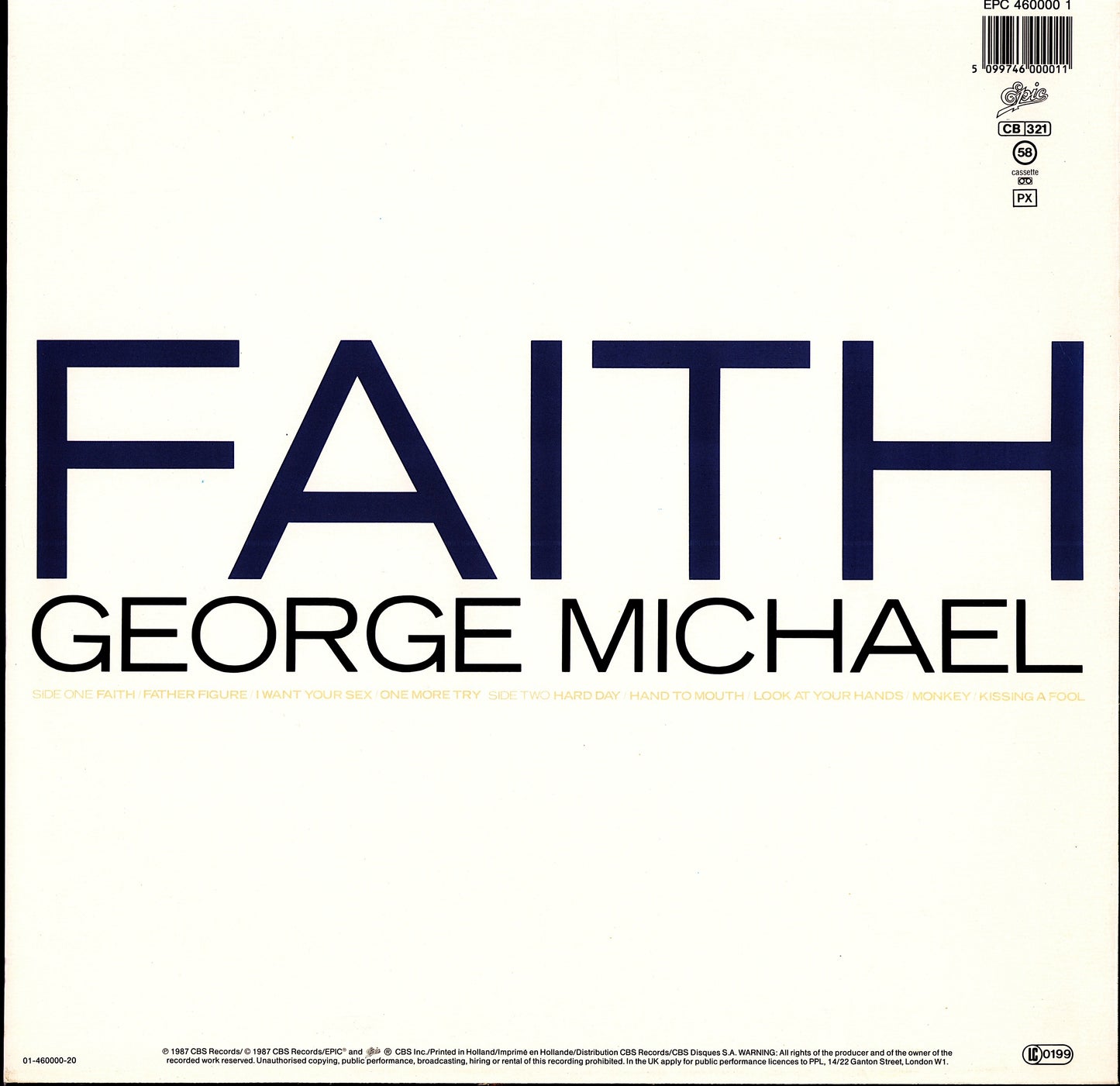 George Michael ‎- Faith Vinyl LP