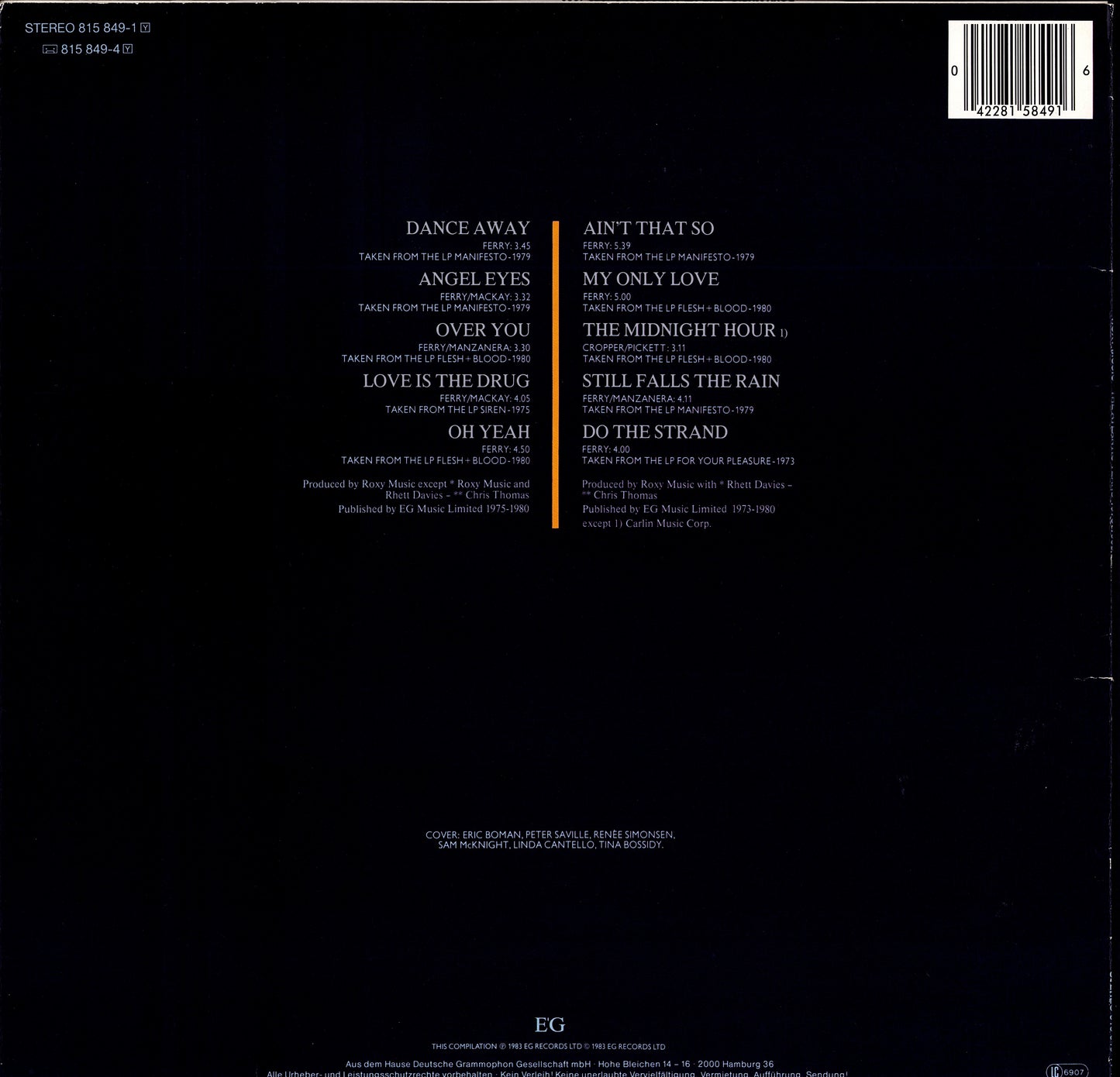 Roxy Music - Manifesto Vinyl LP Kopie