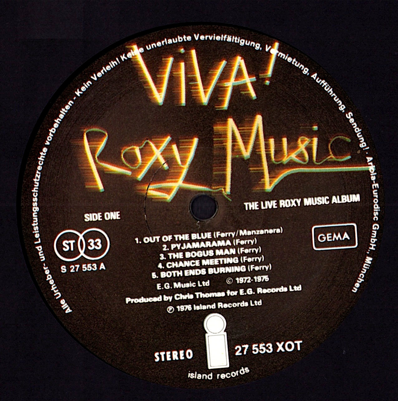 Roxy Music - Viva! Roxy Music (Vinyl LP | DE Original | 1976)