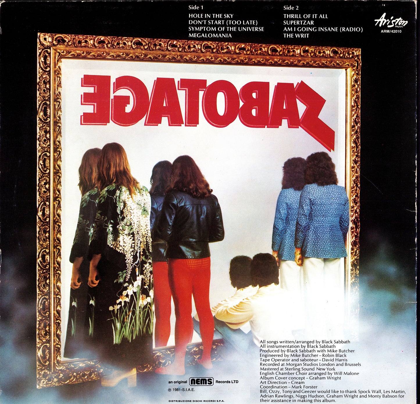 Black Sabbath - Sabotage (Vinyl LP | IT Reissue | 1981)