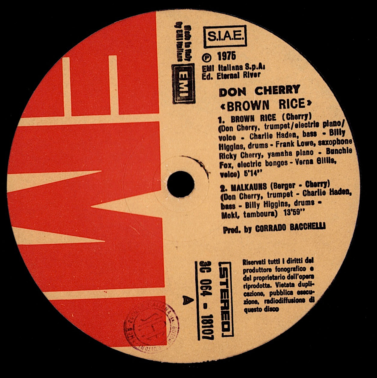Don Cherry ‎- Brown Rice Vinyl LP