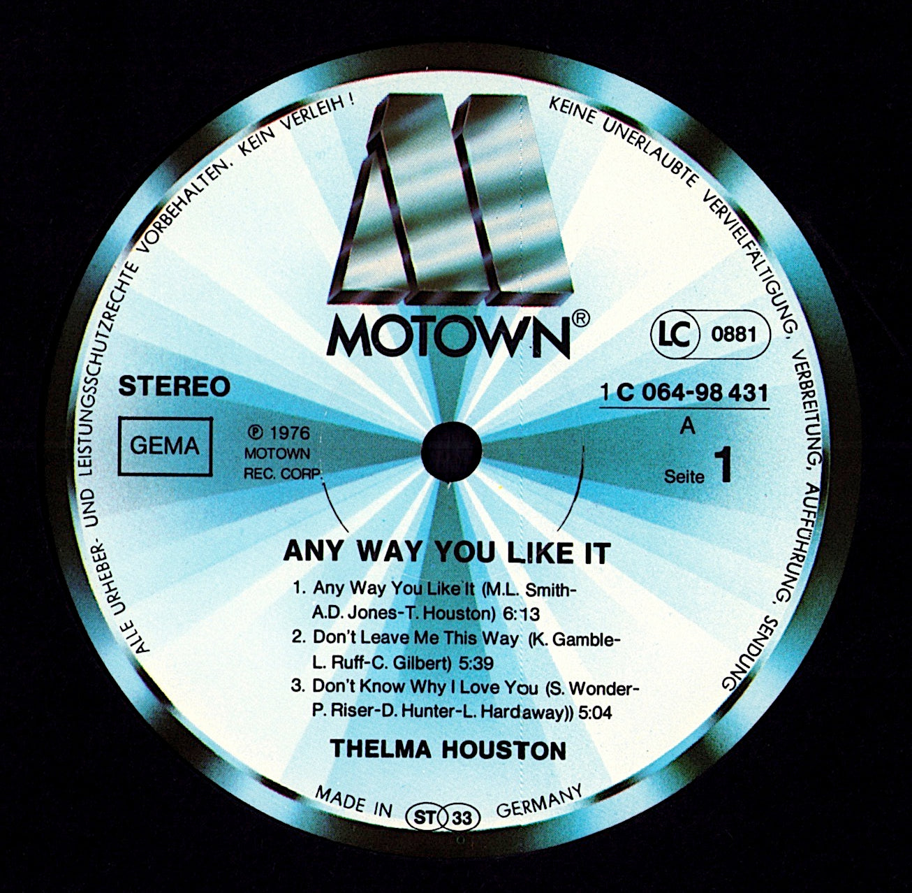 Thelma Houston - Any Way You Like It Vinyl LP | DE Original | 1977
