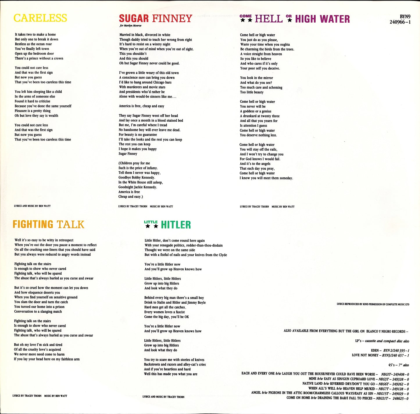 Everything But The Girl – Eden Vinyl LP Kopie Kopie Kopie