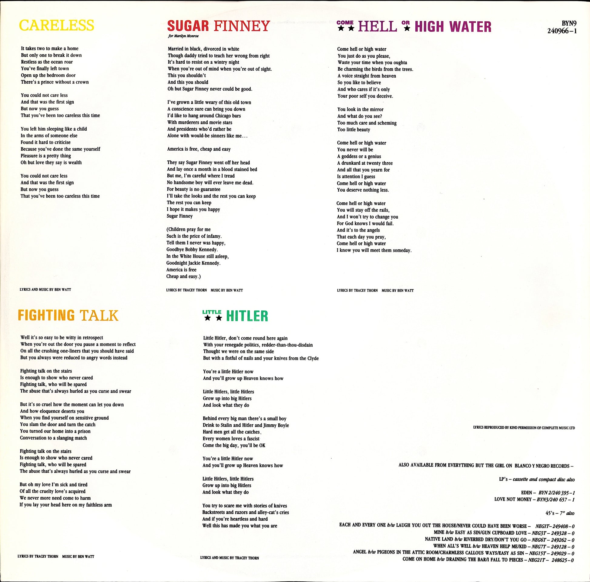 Everything But The Girl – Eden Vinyl LP Kopie Kopie Kopie