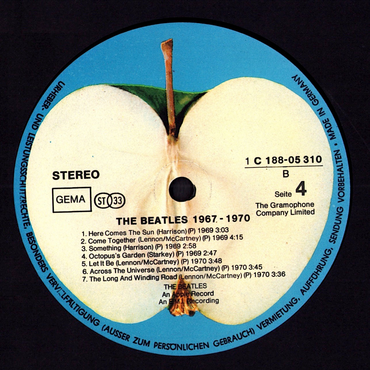 The Beatles – 1967-1970 „Blue Album“ Vinyl 2LP | DE 1973 Kopie