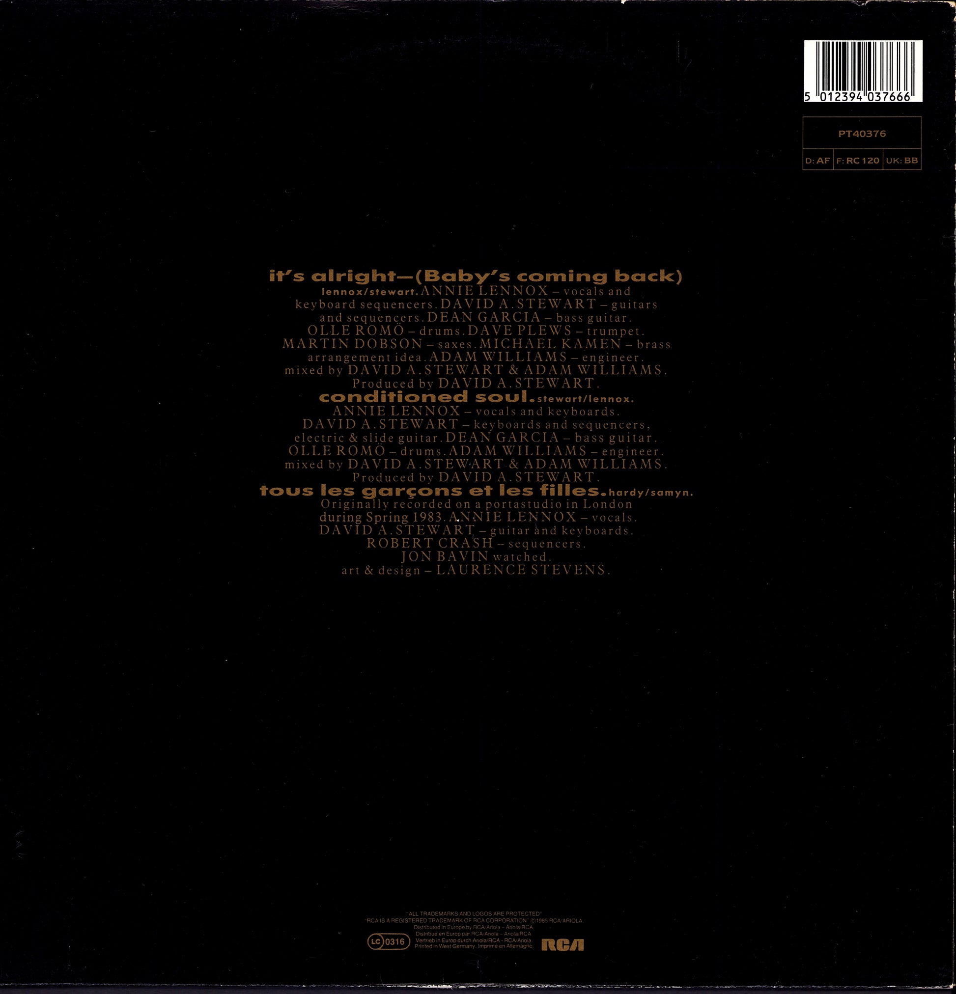 Eurythmics – There Must Be An Angel Playing With My Heart Vinyl 12" Maxi-Single Kopie