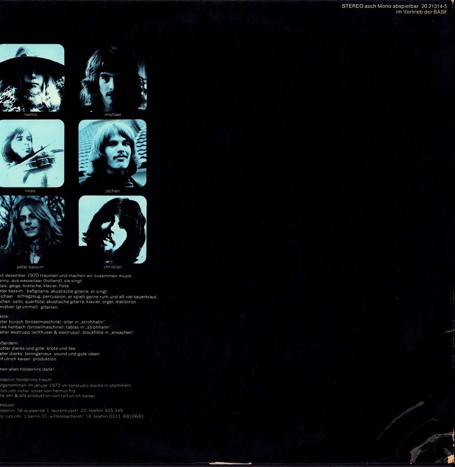 Hölderlin - Hölderlins Traum Vinyl LP