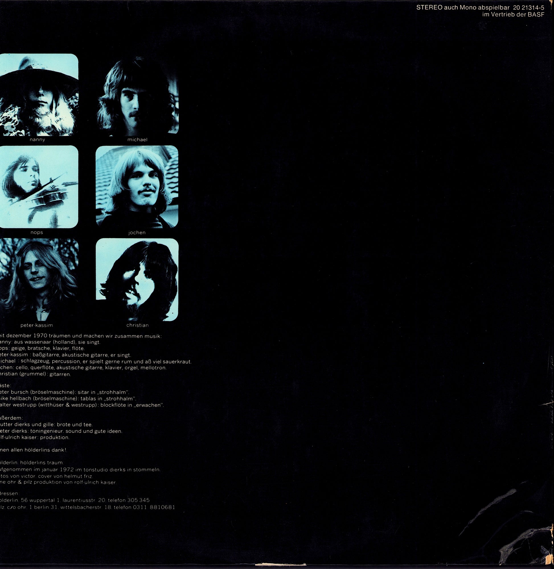 Hölderlin - Hölderlins Traum Vinyl LP