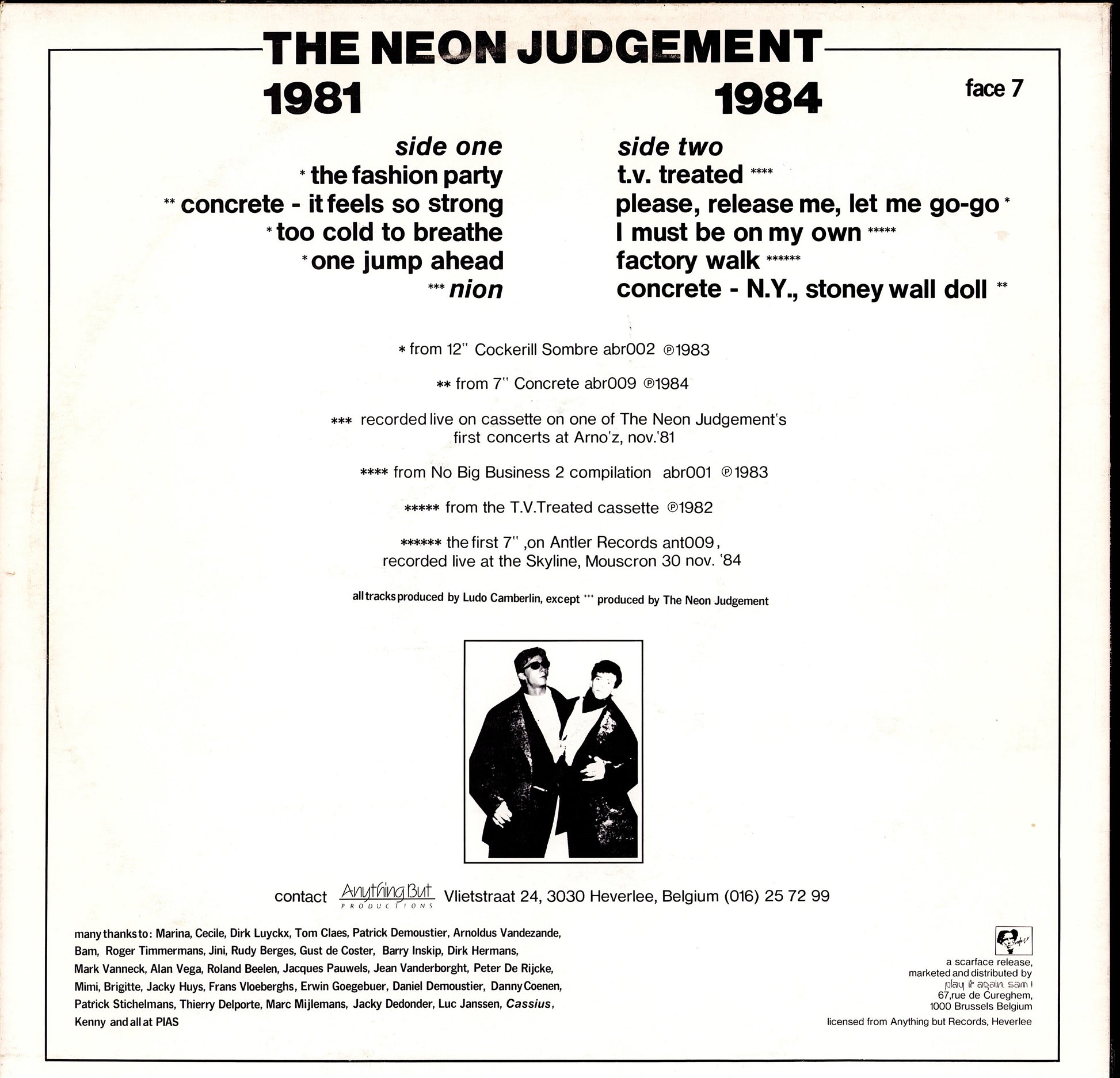 The Neon Judgement – 1981 1984 Vinyl LP