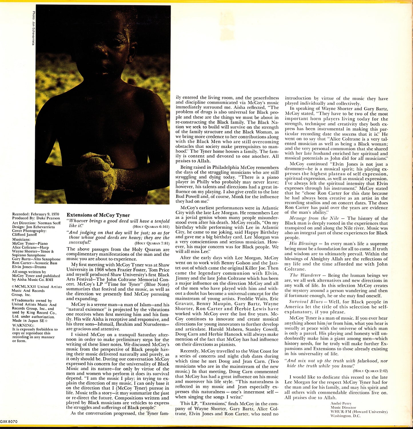 McCoy Tyner – Extensions Vinyl LP