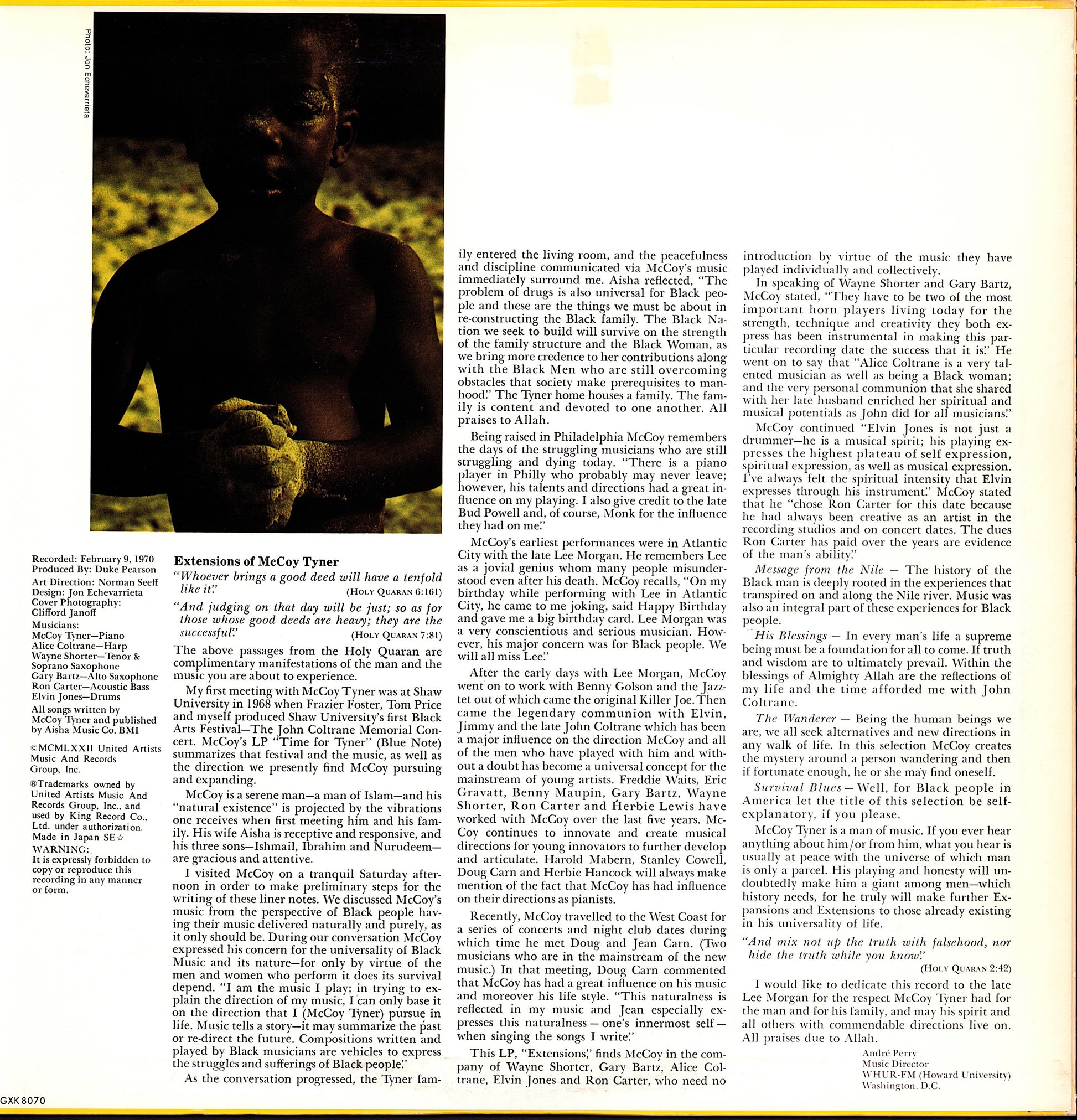 McCoy Tyner – Extensions Vinyl LP