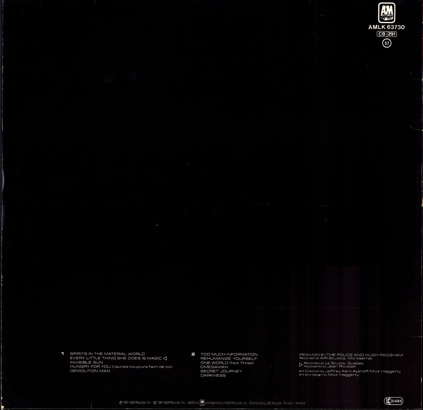 The Police - Ghost In The Machine Vinyl LP | EU Original | 1981