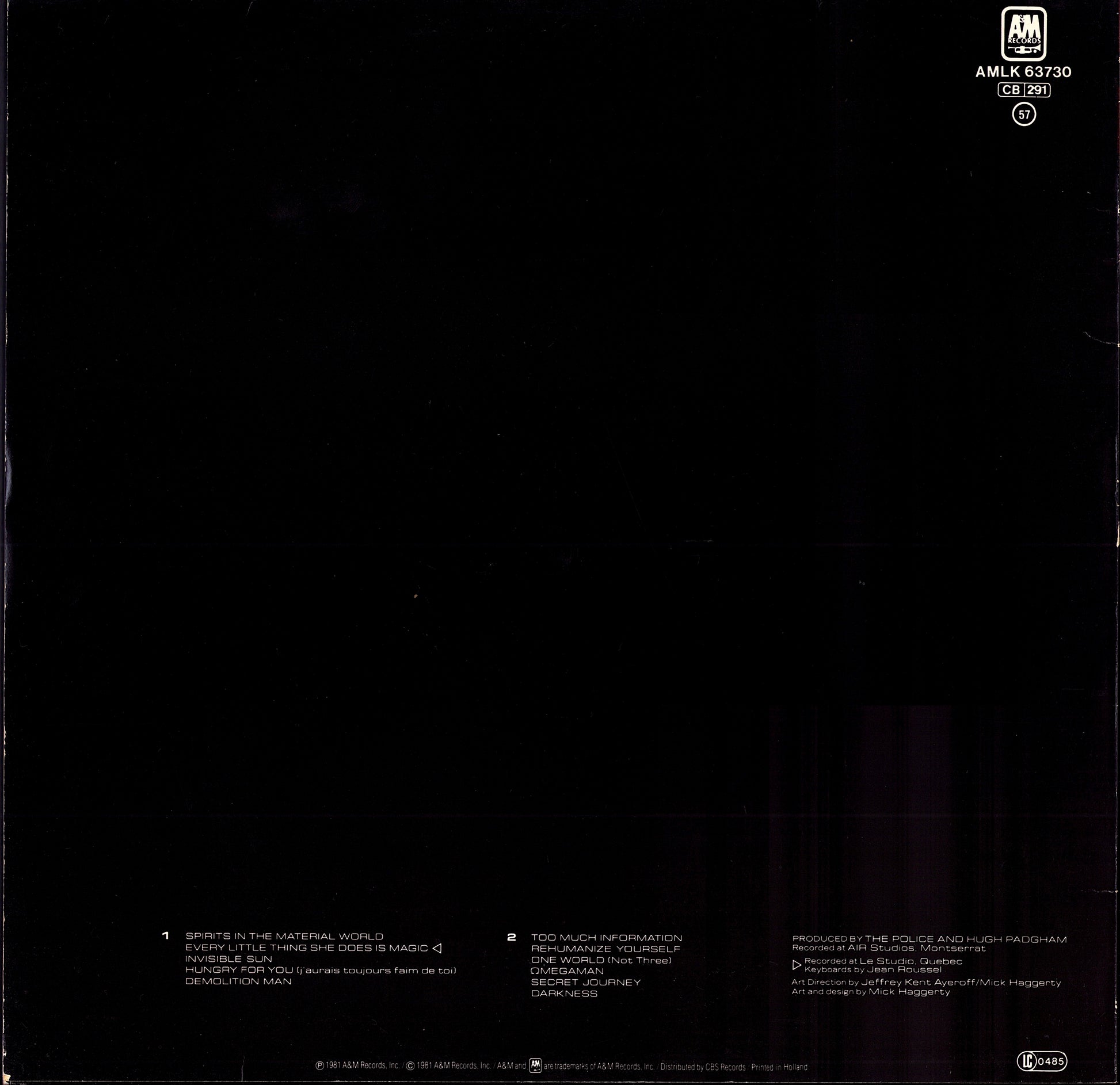 The Police - Ghost In The Machine Vinyl LP | EU Original | 1981
