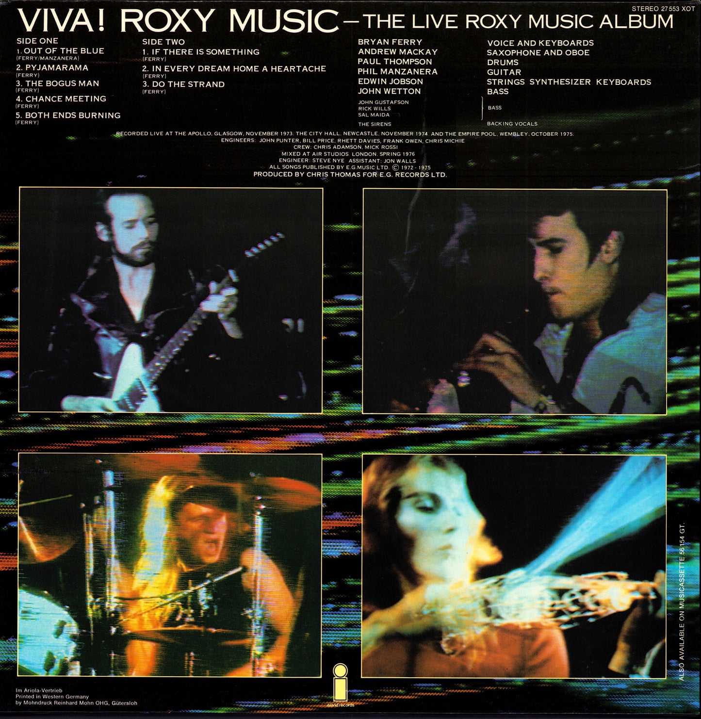 Roxy Music - Viva! Roxy Music (Vinyl LP | DE Original | 1976)