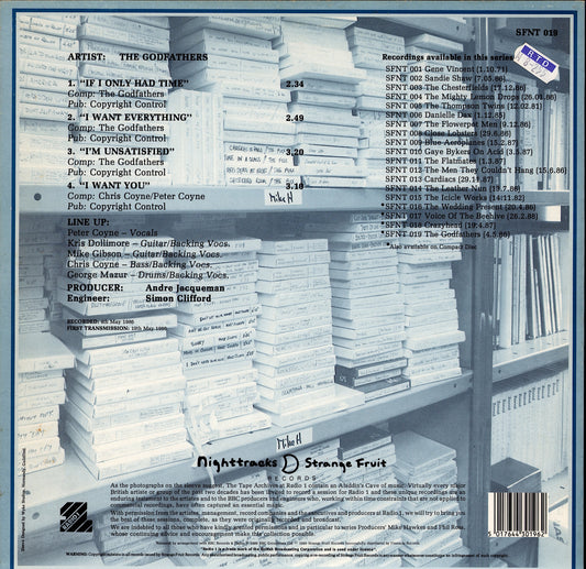 The Godfathers – The Radio One Sessions - The Evening Show Vinyl 12" Maxi-Single