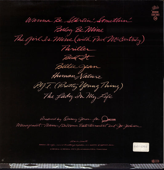 Michael Jackson - Thriller (Vinyl LP | EU Original | 1982)
