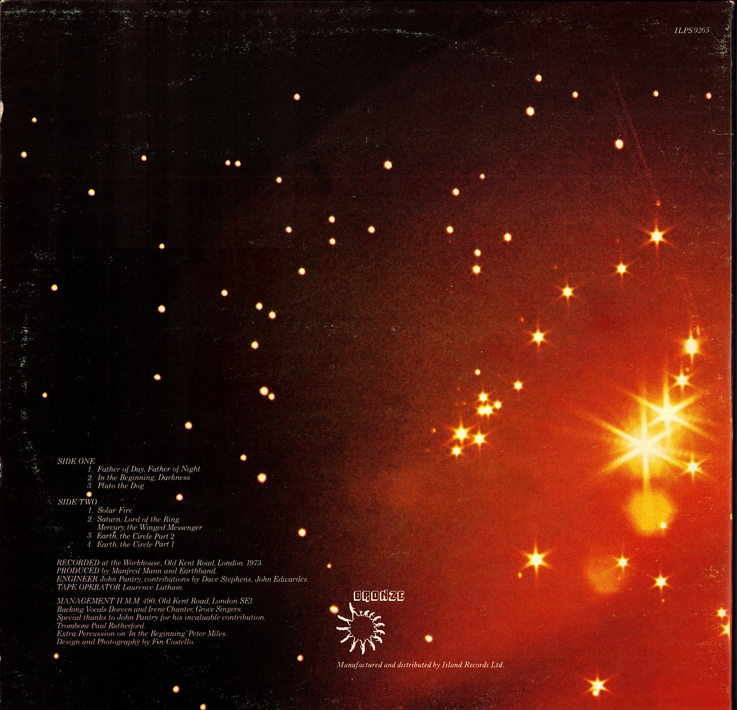 Manfred Mann's Earth Band – Solar Fire Vinyl LP