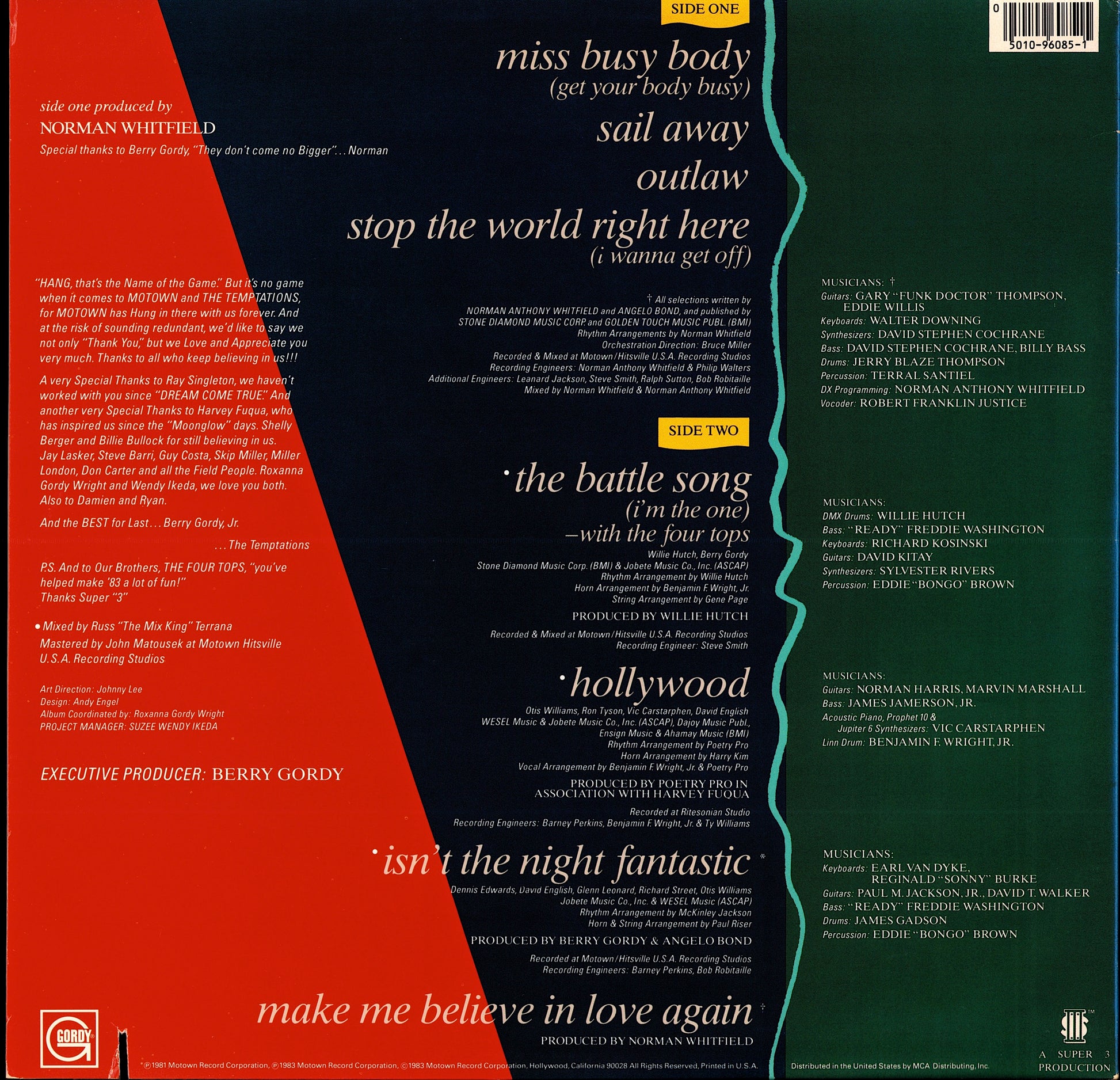 The Temptations – Back To Basics Vinyl LP