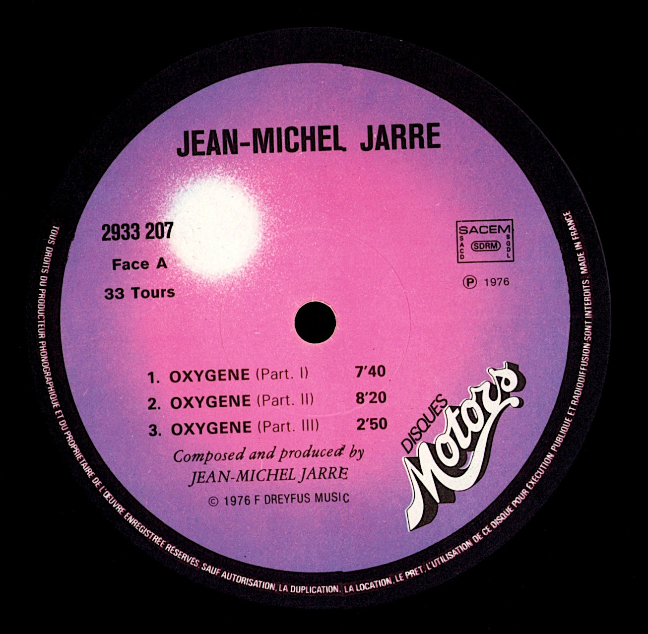 Jean-Michel Jarre - Oxygene Vinyl LP | FR Original | 1976