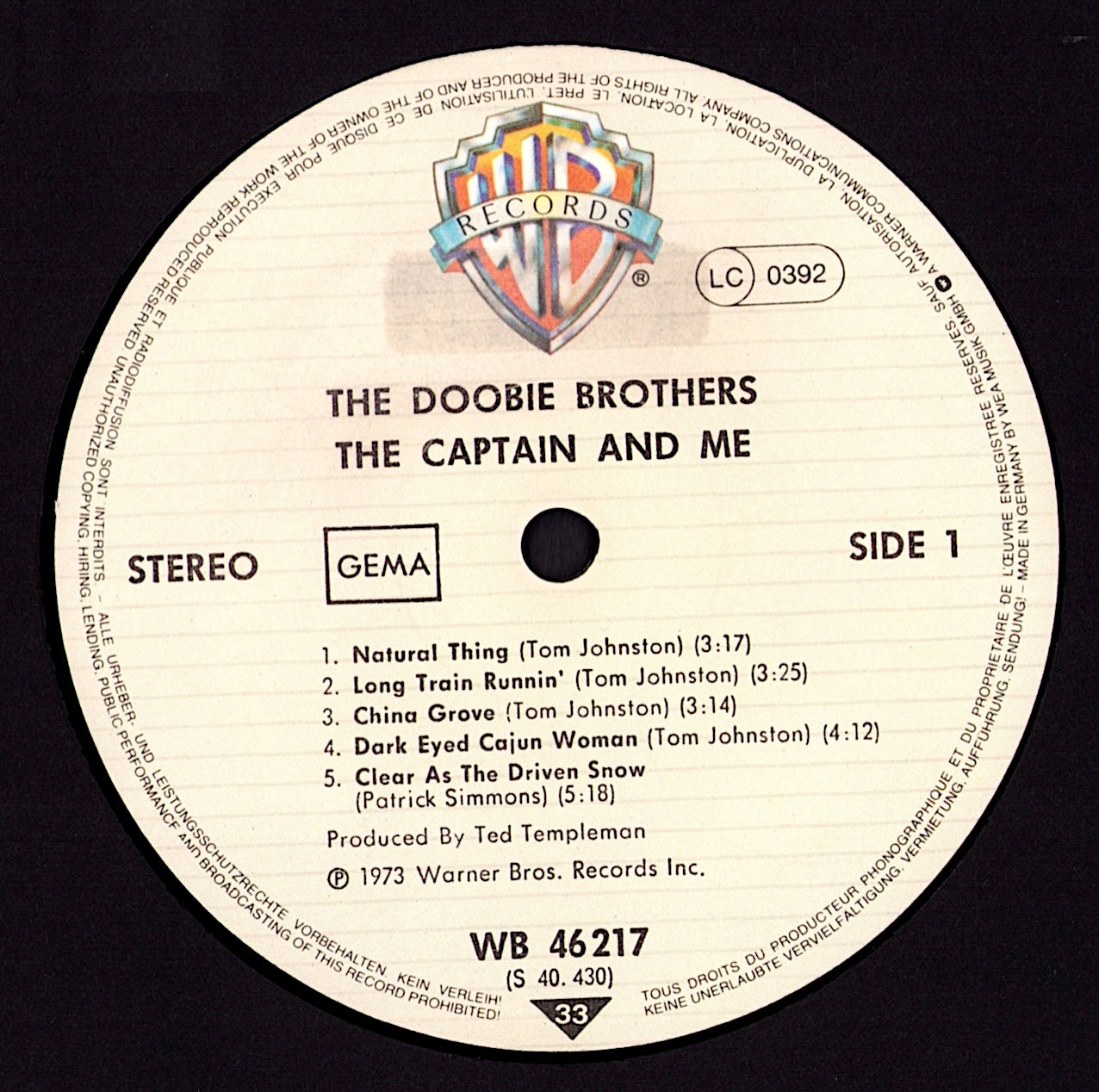 The Doobie Brothers – The Captain And Me Vinyl LP