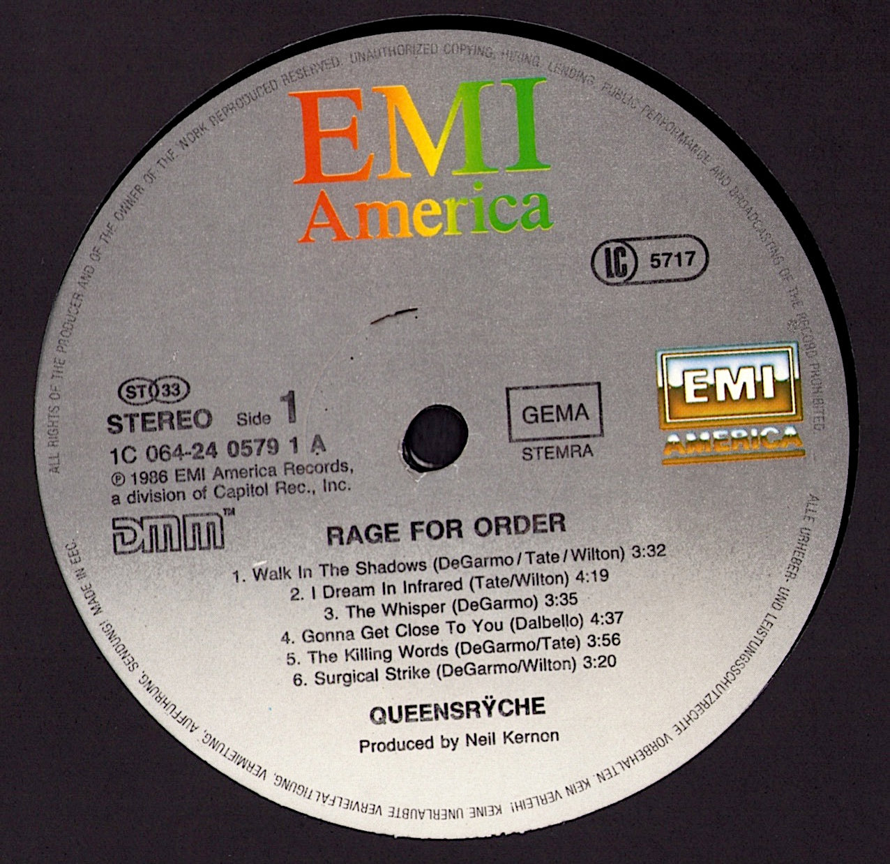 Queensrÿche ‎- Rage For Order Vinyl LP