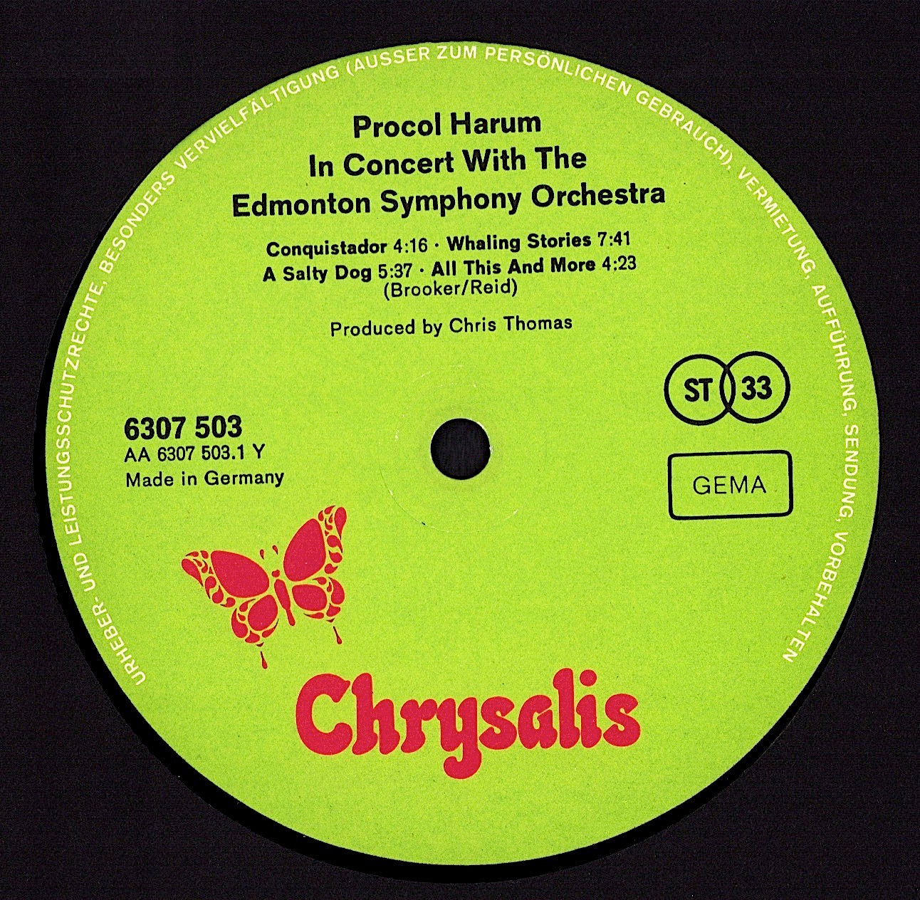 Procol Harum - Broken Baricades Vinyl LP Kopie