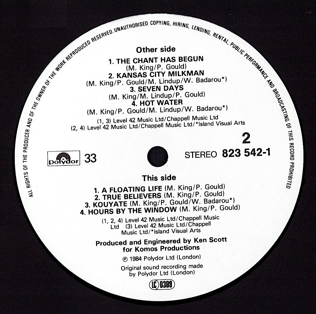 Level 42 – True Colours (Vinyl LP)