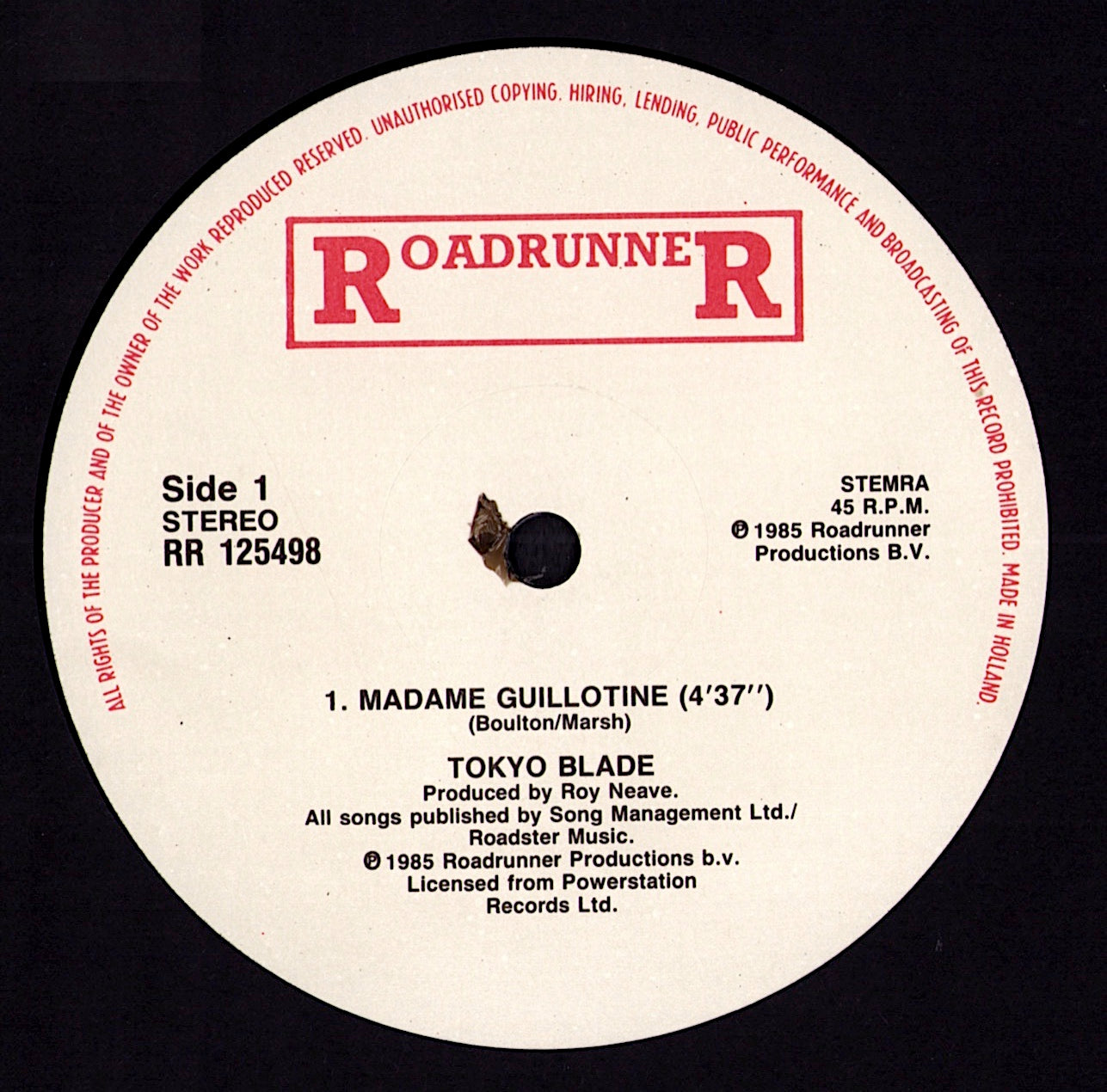 Tokyo Blade - Madame Guillotine (12" EP | EU Original | 1985)