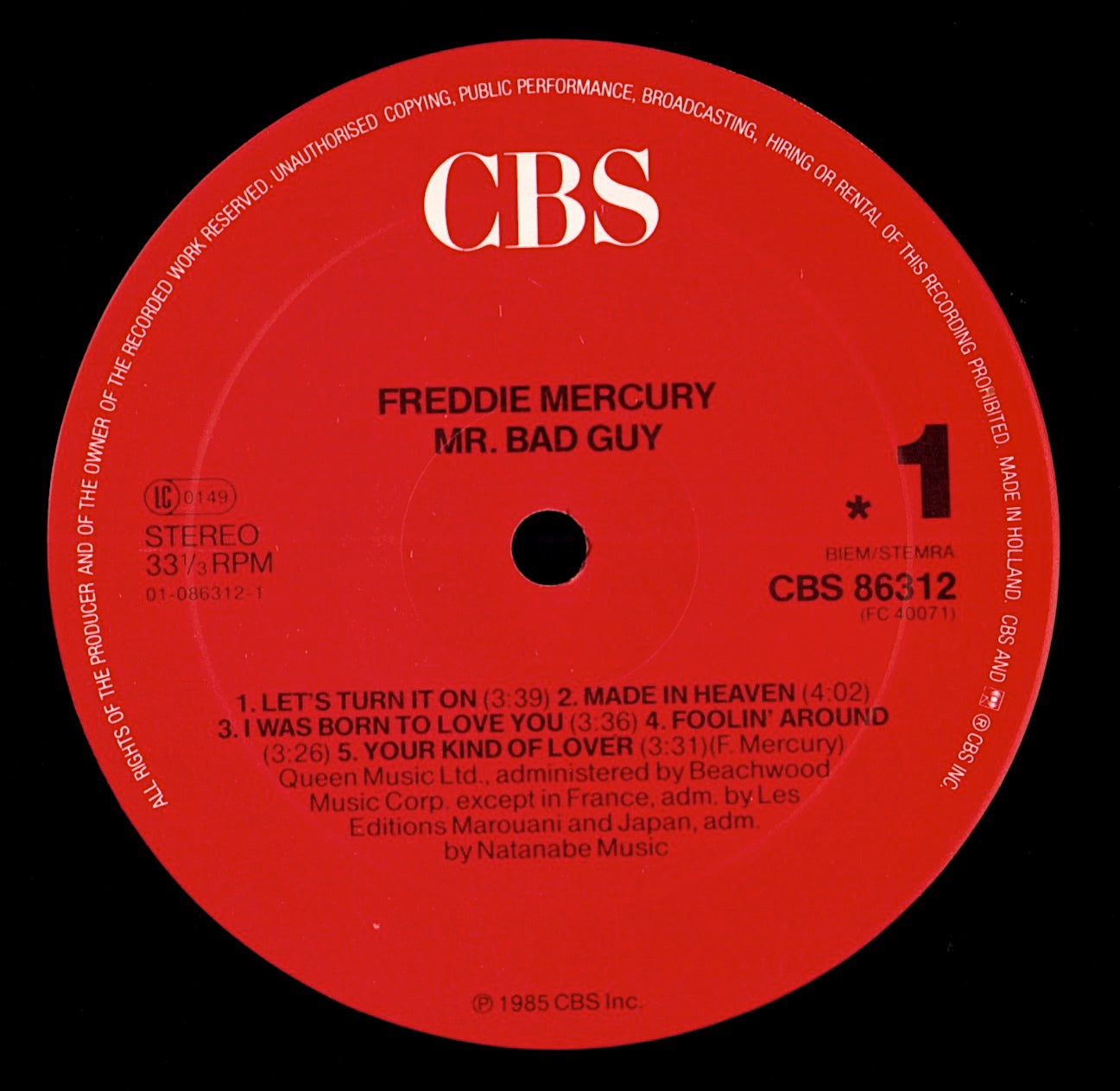 Freddie Mercury - Mr. Bad Guy (Vinyl LP | EU Club Edition | 1985)