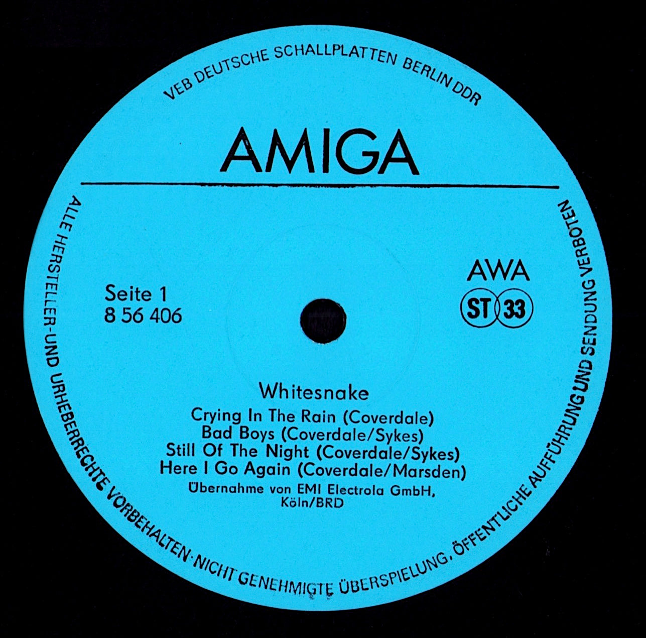 Whitesnake - Whitesnake (Vinyl LP | GDR AMIGA | 1989)