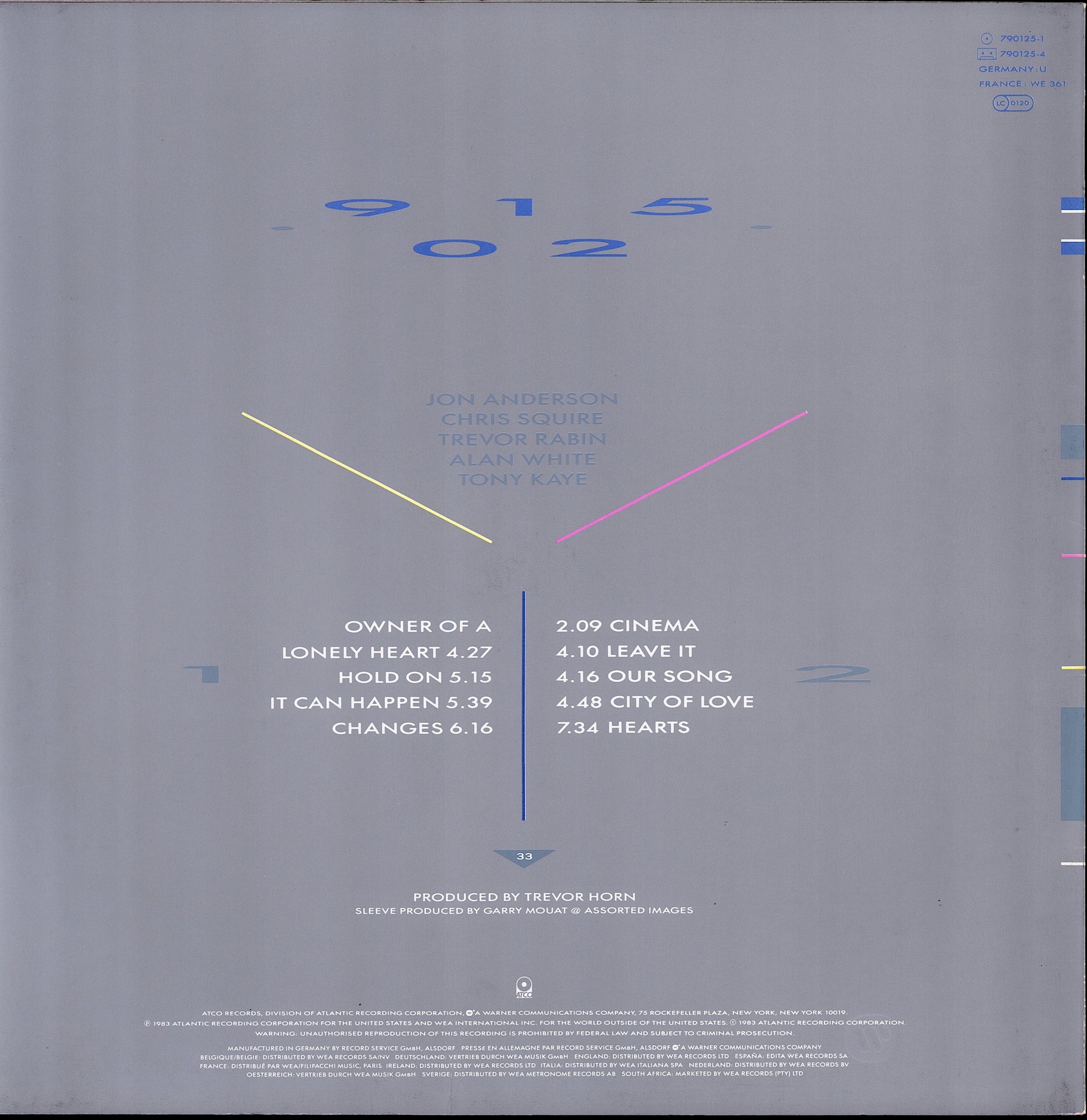 Yes - 90125 Vinyl LP