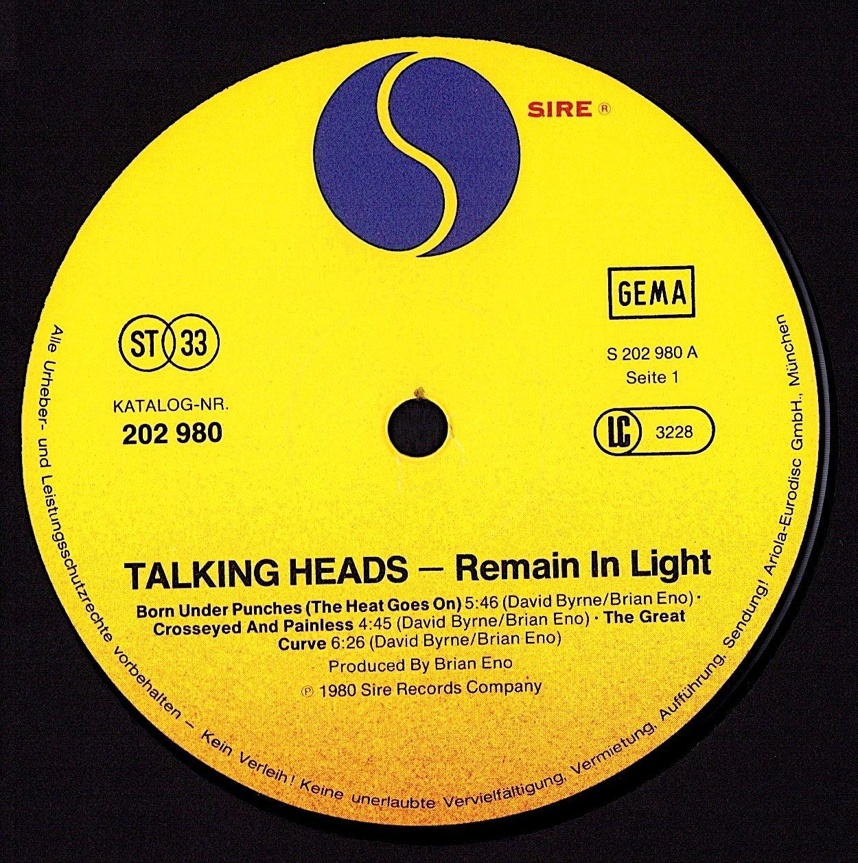 Talking Heads - Remain In Light Vinyl LP