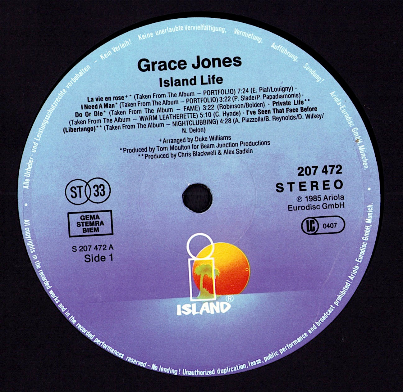 Grace Jones - Island Life (Vinyl LP | EU Original | 1985)