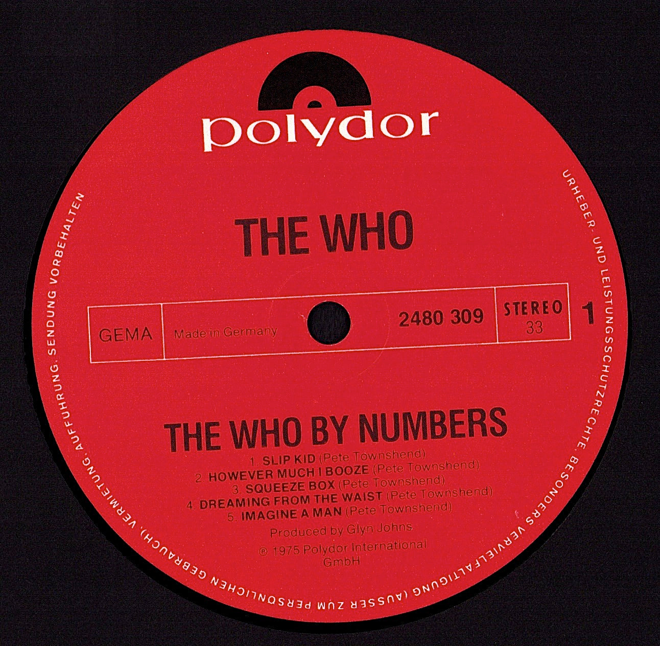 The Who ‎- The Who By Numbers Vinyl LP