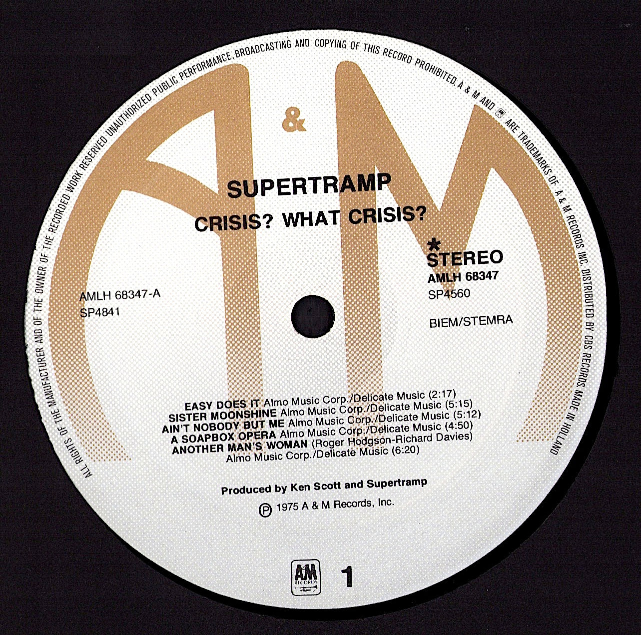Supertramp - Crisis? What Crisis? Vinyl LP