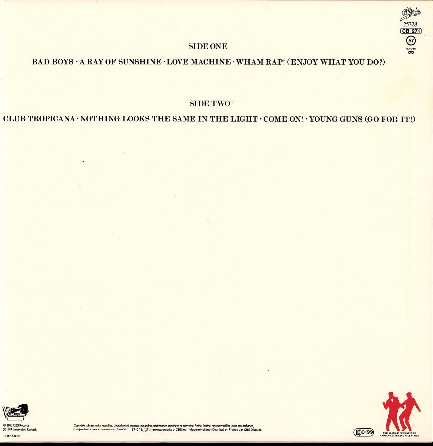 Wham! - Fantastic (Vinyl LP | EU Original | 1983)